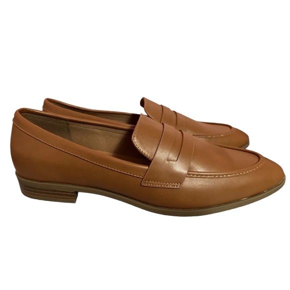 Women's Clover Slip On Loafers - A New Day Cognac Women’s 9.5 - Picture 1 of 6